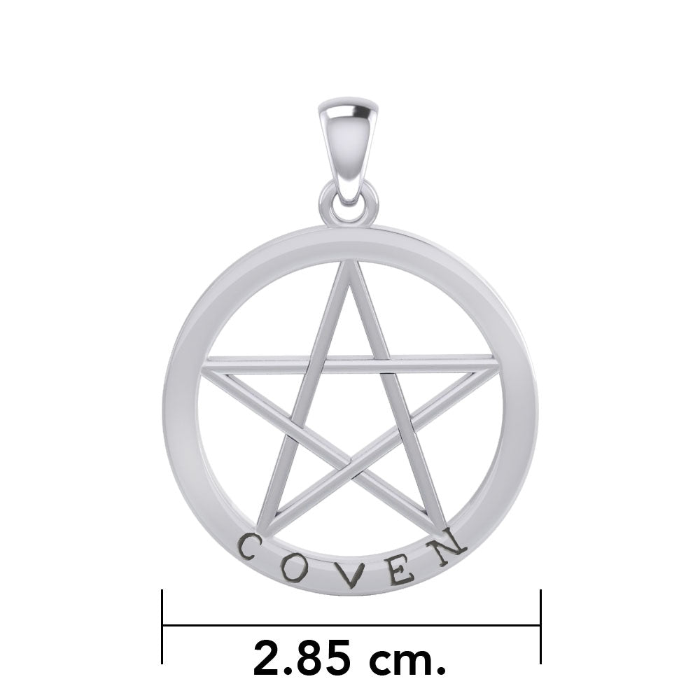 Coven Pentagram Silver Pendant TPD4506