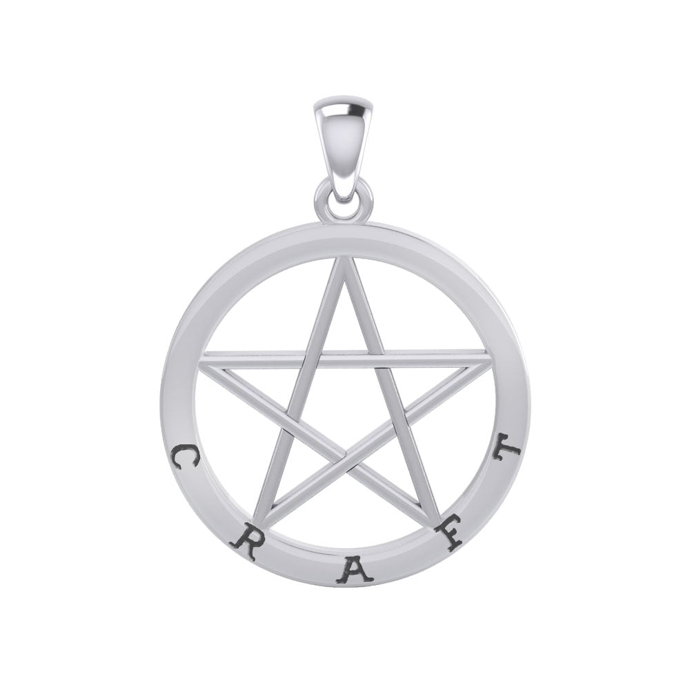 Craft Pentagram Silver Pendant TPD4508