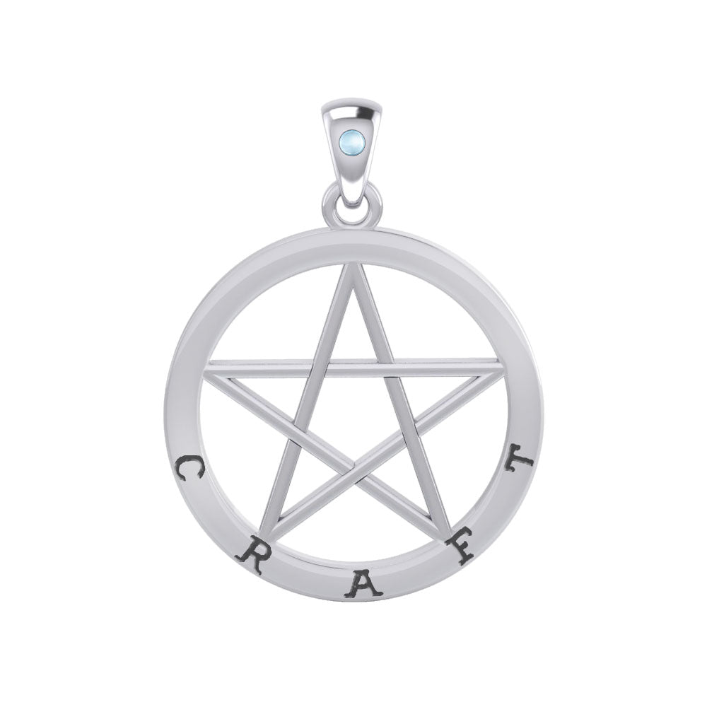 Craft Pentagram Silver Pendant TPD4508