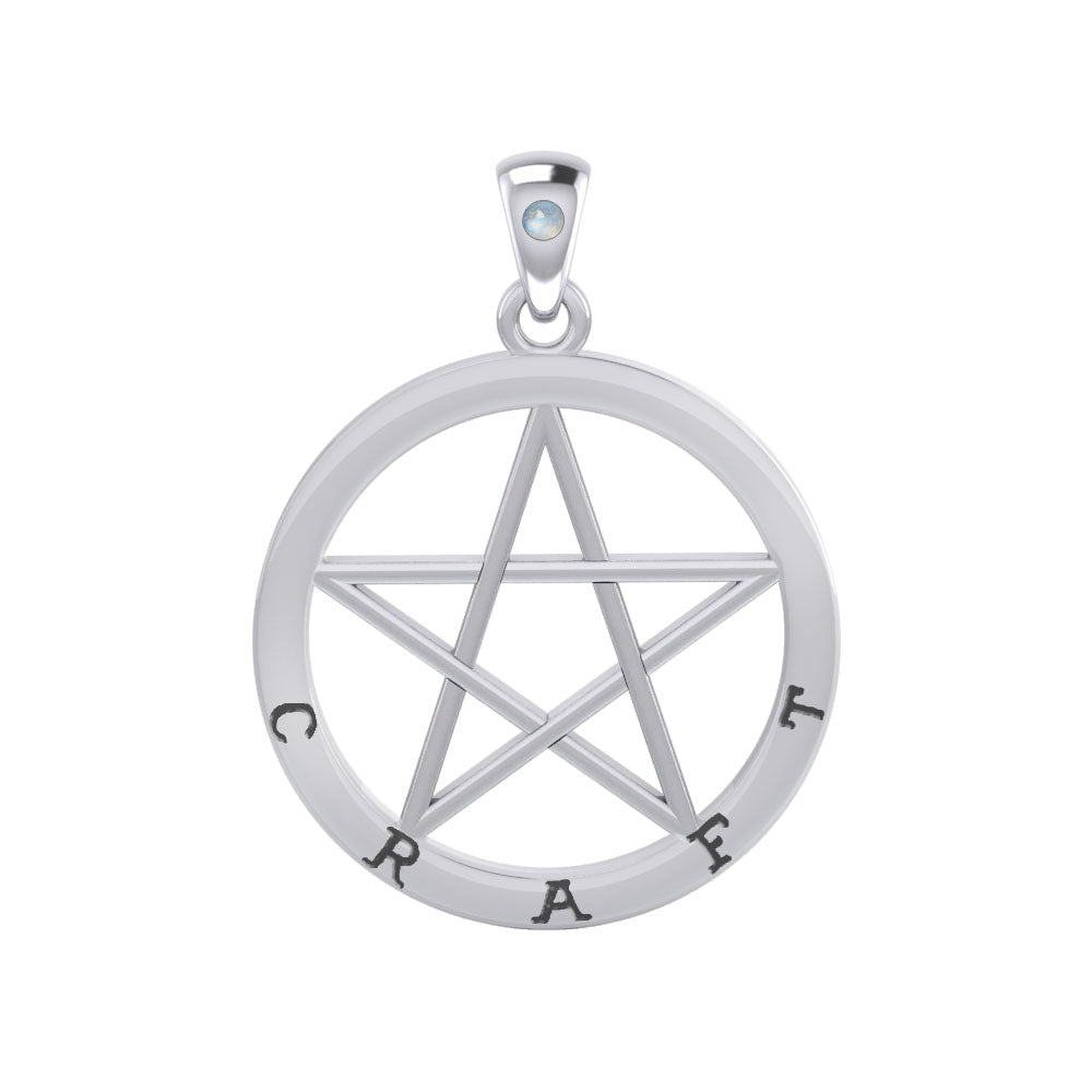 Craft Pentagram Silver Pendant TPD4508