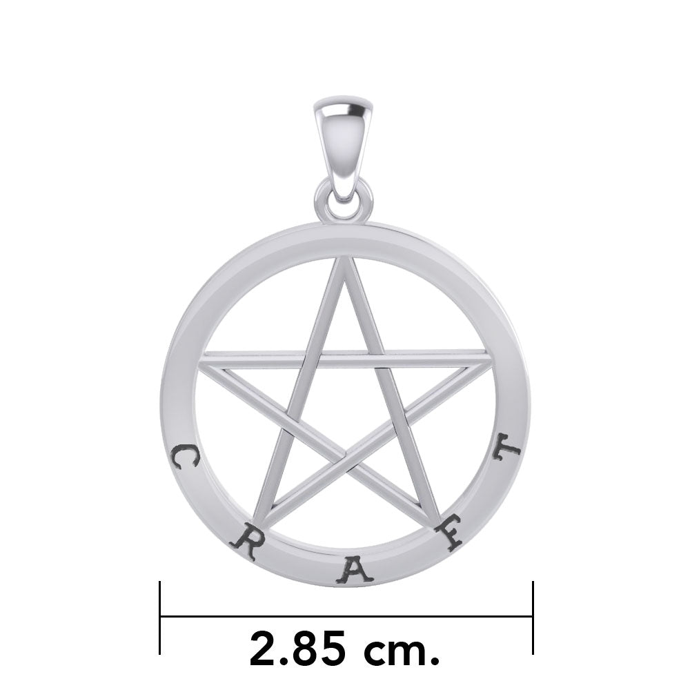 Craft Pentagram Silver Pendant TPD4508
