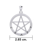 Craft Pentagram Silver Pendant TPD4508