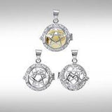 Global Harmony in the The Star ~16mm chiming harmony ball with a 25mm Sterling Silver  Jewelry Pendant cage - Jewelry