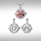 Global Harmony in the The Star ~16mm chiming harmony ball with a 25mm Sterling Silver  Jewelry Pendant cage - Jewelry