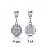 Pentacle with Moon Phases Sterling Silver Flip Pendant TPD477