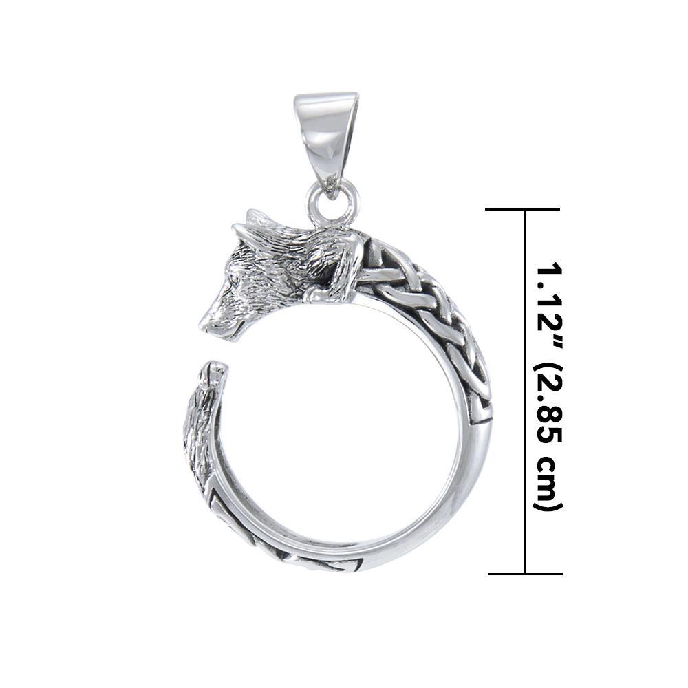Sterling Silver Celtic Wolf Pendant TPD4851 - Jewelry