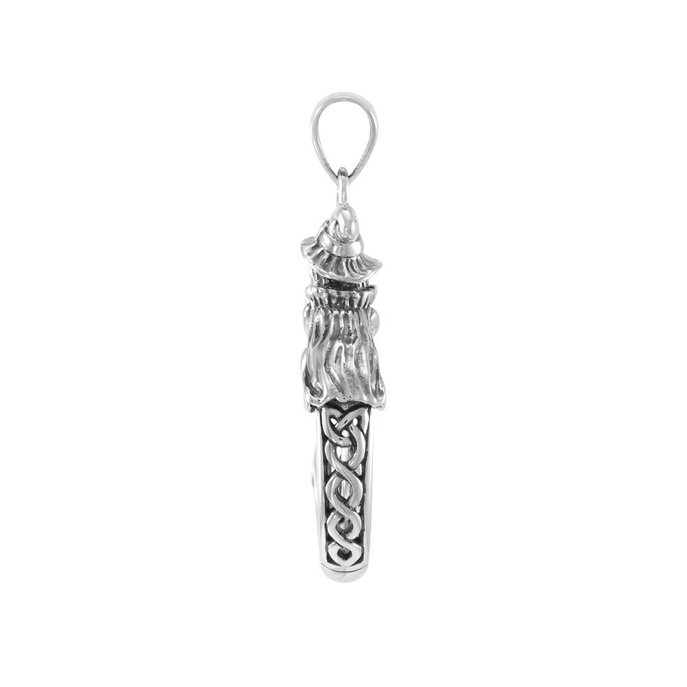 Sterling Silver Witch Pendant with Crystal ball TPD4857 - Jewelry