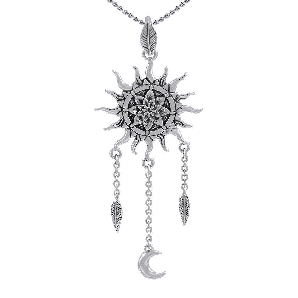 Sterling Silver Sun Moon Pendant Jewelry TPD4965 - Jewelry