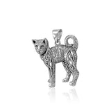 Celtic Cat Silver Pendant TPD5018 - Jewelry