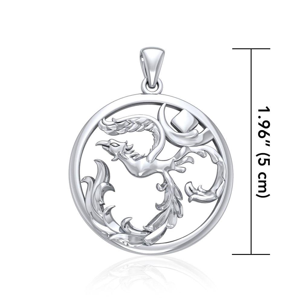 Phoenix Om Sterling Silver  Pendant TPD5108 - Jewelry