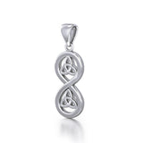 Infinity with Trinity Knot Silver Pendant TPD5210