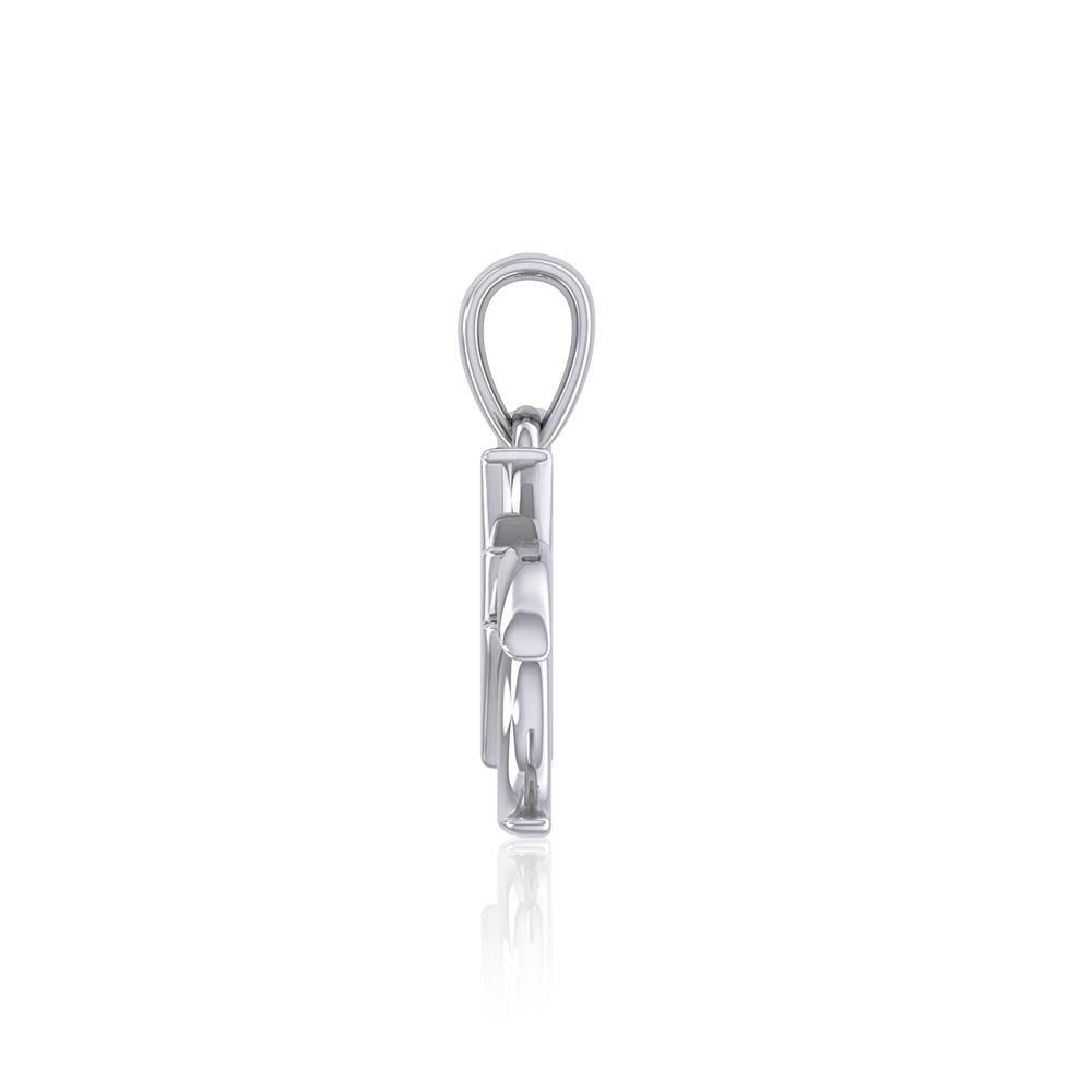 The Diagonal Power Moon Silver Pendant TPD5259 - Jewelry
