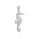Flower of Life Seahorse Silver Pendant TPD5299