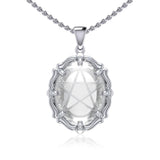 Star Sterling Silver Pendant with Natural Clear Quartz TPD5632 - Jewelry