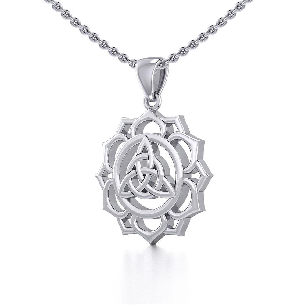 Triquetra Chakra Silver Pendant TPD5669 - Jewelry