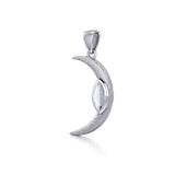 A Glimpse of the Crescent Moon's Beginning ~ Silver Jewelry Pendant TPD5800 - Jewelry