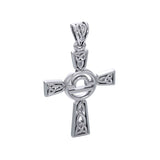 Celtic Cross Libra Astrology Zodiac Sign Sterling Silver Pendant TPD5954