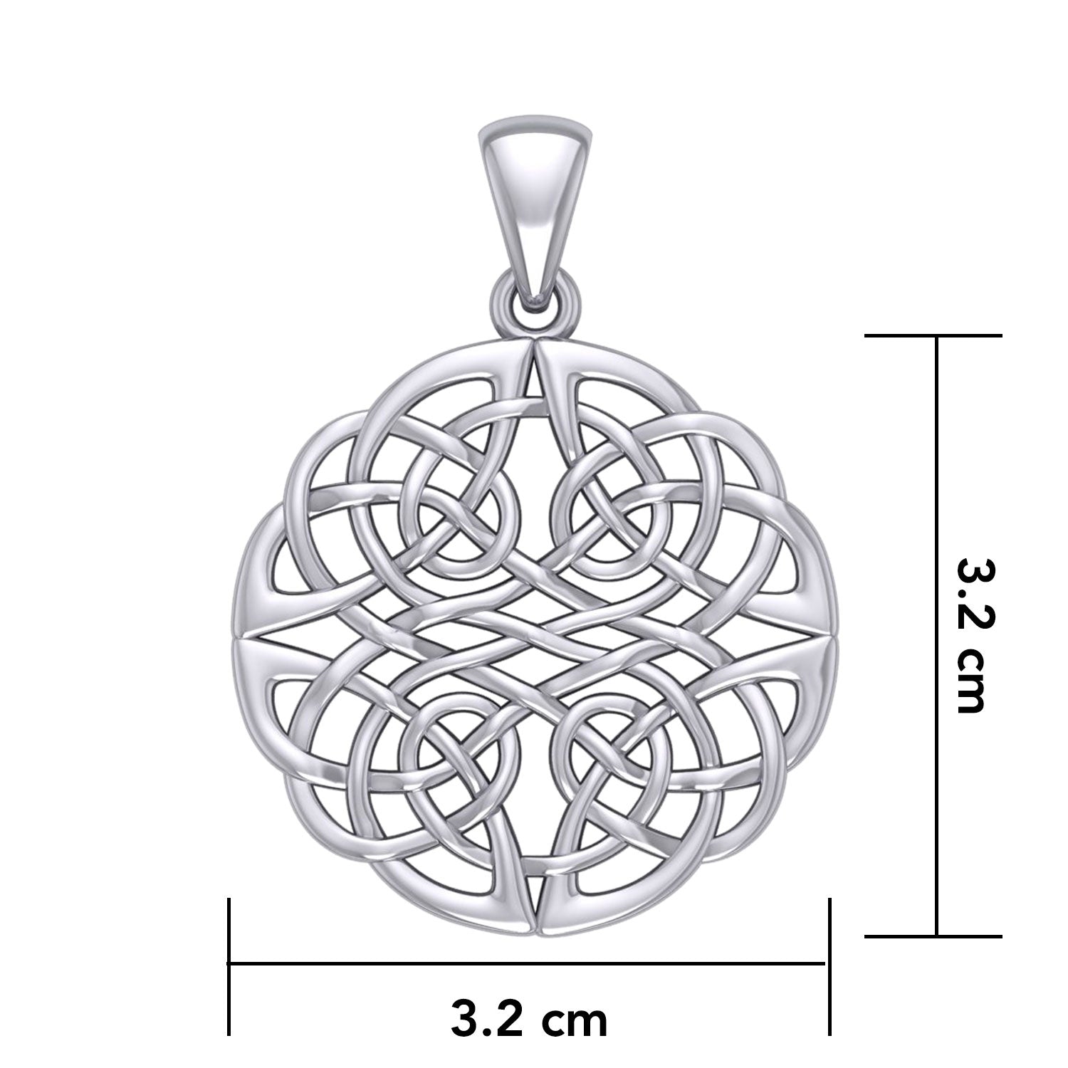 Large Celtic Knots Silver Pendant TPD5983
