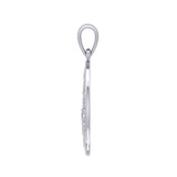 The Yin Yang Tree of Life on Celtic Crescent Moon Silver Pendant TPD6060