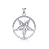 Oberon Zell Greenleaf Inverted Pentagram Silver Pendant TPD6115
