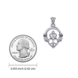 Claddagh with Peace Silver Pendant TPD7025