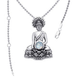 Buddha Time of Meditation Pendant with Gemstone TPD786
