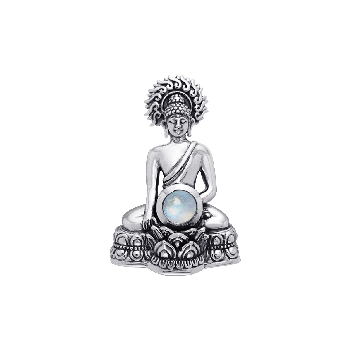 Buddha Time of Meditation Pendant with Gemstone TPD786