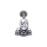 Buddha Time of Meditation Pendant with Gemstone TPD786