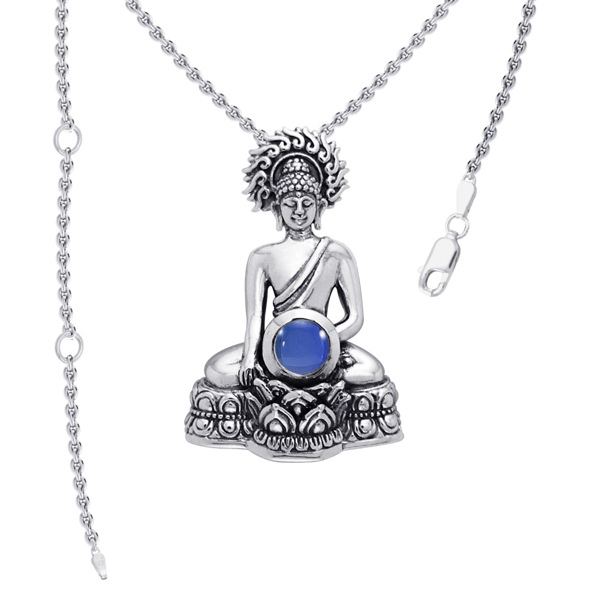 Buddha Time of Meditation Pendant with Gemstone TPD786