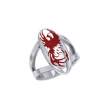 Take your inspiration from the legendary phoenix Silver Ring TR3583