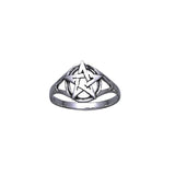Pentacle Sterling Silver Ring TR732