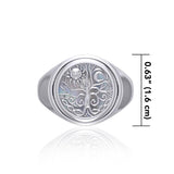 Reversible Earth Cycle Silver Flip Ring TRI153
