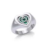 Celtic Heart Knotwork Flip Ring TRI158 - Jewelry