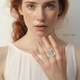 Alighting breakthrough of the Mythical Phoenix ~ Sterling Silver Ring with Gemstone Accents TRI1740