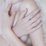 A Glimpse of the Crescent Moon Silver Ring TRI2154 - Jewelry