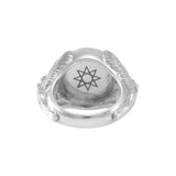 Angel Talisman Occult Small Sterling Silver Ring TRI2155 - Jewelry