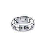 Steve Miller Odin Strength Runic Silver Spinner Ring TRI2194