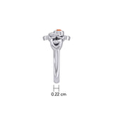 Svadhisthana Sacral Chakra with Celtic Designs Sterling Ring TRI2350