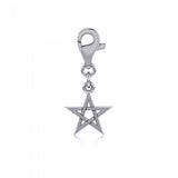 Silver Pentagram Pentacle Clip Charm