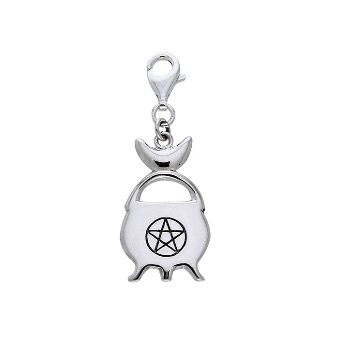Magickal Witches Cauldron Silver Charm TWC020