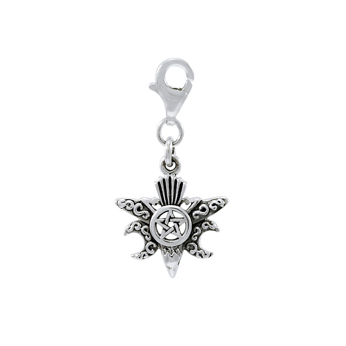 Raven Pentacle Silver Clip Charm TWC144