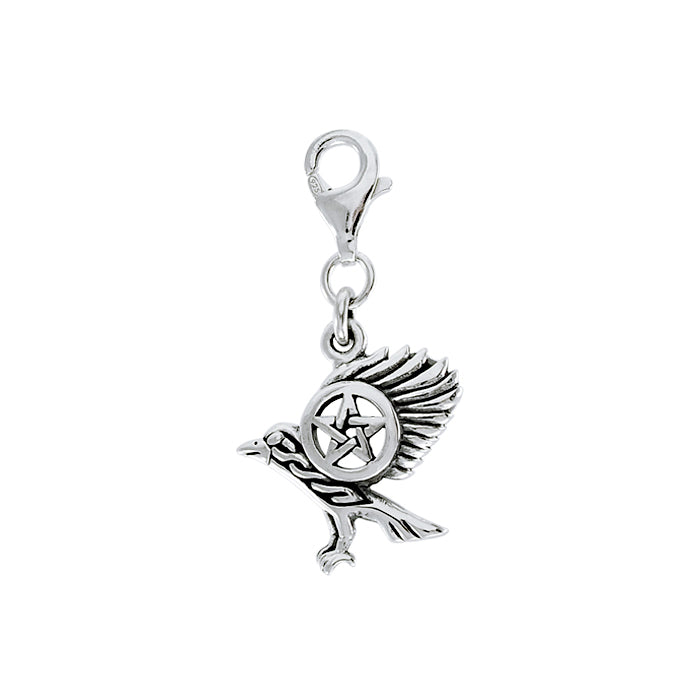 Celtic Knot Raven Pentacle Clip Charm TWC145