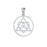 Life’s worth the healing and inspiration ~ Celtic AA Symbol 14K White Gold Pendant WPD518