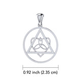 Life’s worth the healing and inspiration ~ Celtic AA Symbol 14K White Gold Pendant WPD518