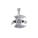 Behind the Mystery of the Mythical Raven 14K White Gold Pendant with Gemstone WPD5381