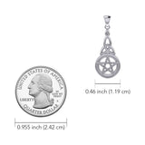 14K White Gold Pentagram Pentacle Pendant WTP1359
