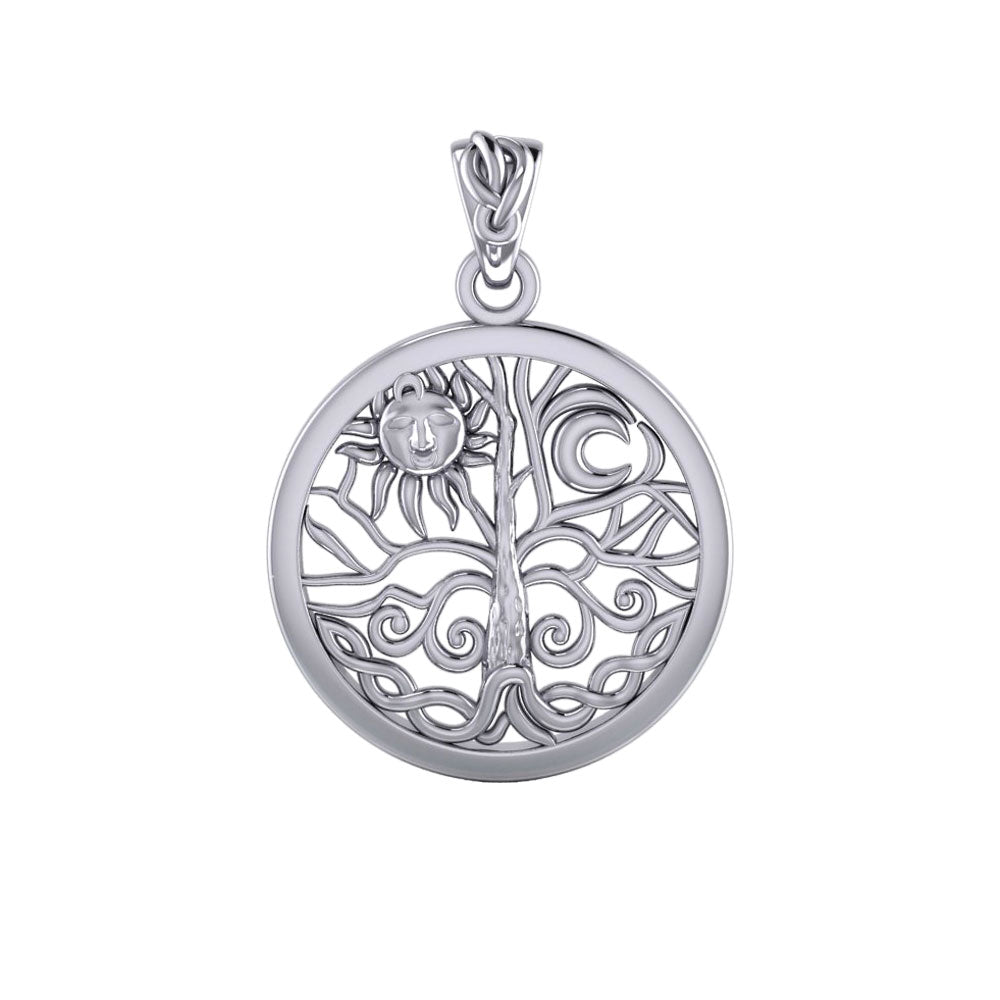 Celtic Tree of Life 14K White Gold Pendant WTP3109