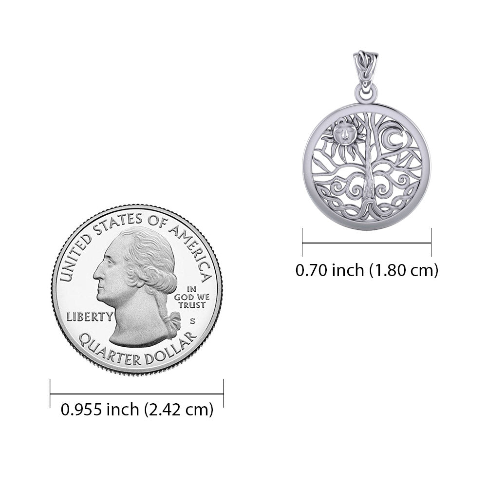Celtic Tree of Life 14K White Gold Pendant WTP3109