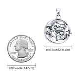 Moon Sun Stars And Planet 14K White Gold Pendant WTP3137