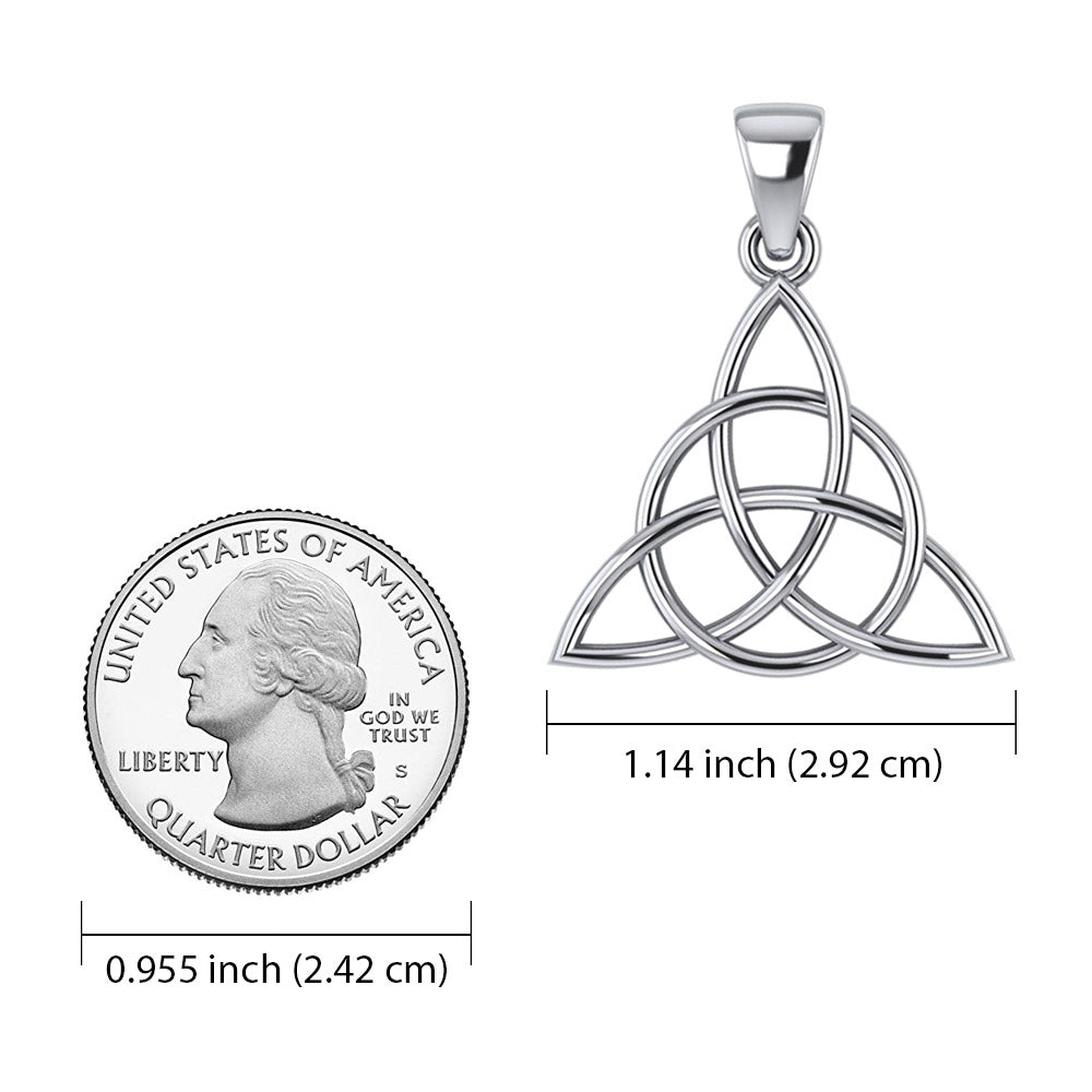 The Divine Power of the Triquetra ~ 14K White Gold Pendant WTP3378
